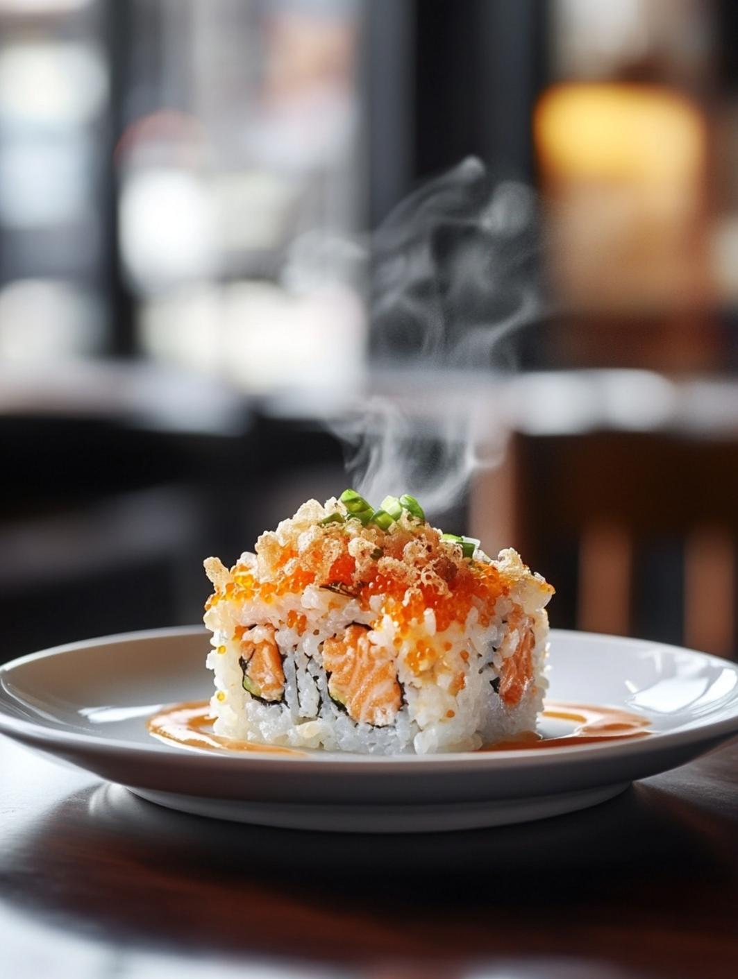 Easy Spicy Salmon Sushi Bake