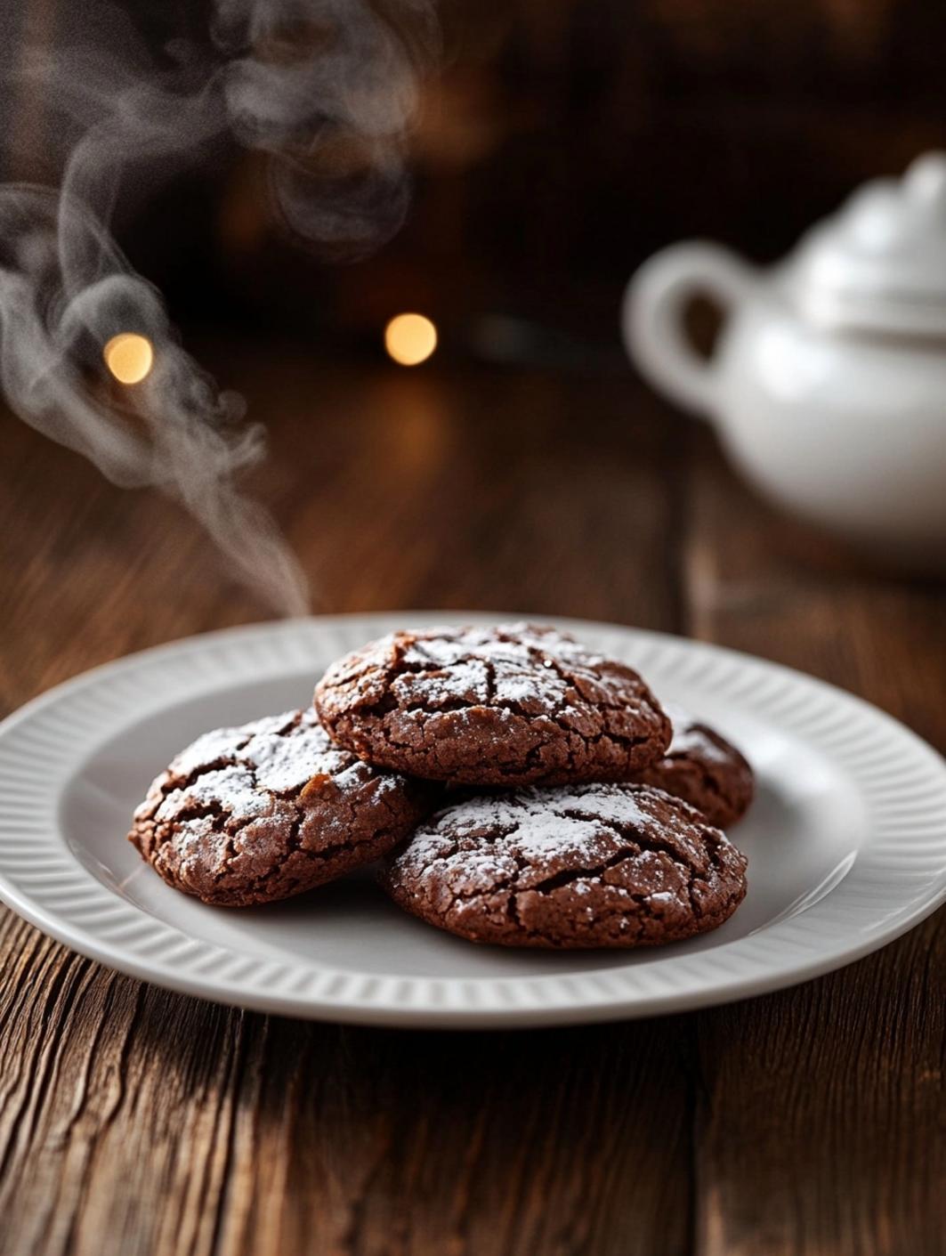 Salted Brownie Crinkle Cookies