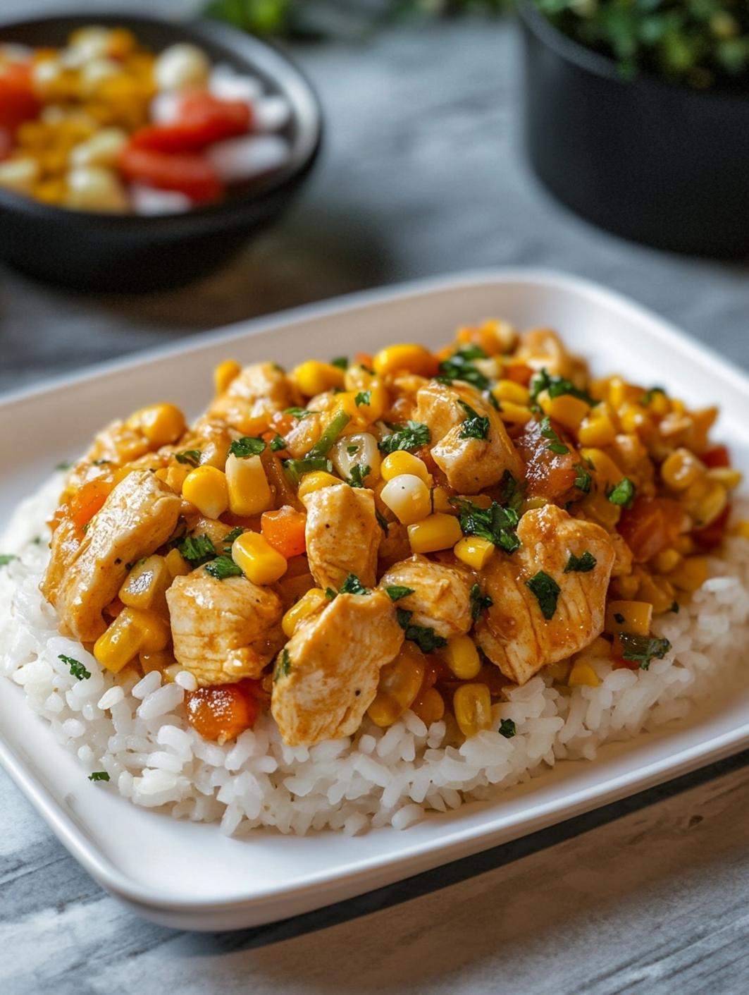 Delicious Street Corn Chicken Rice Bowl Recipe