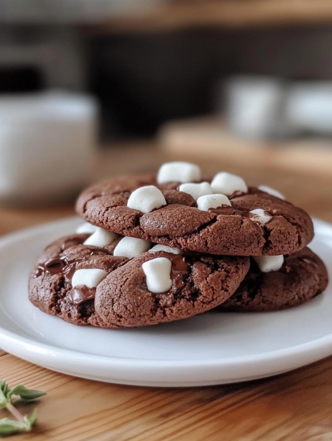 Hot Chocolate Cookies with Mini Marshmallows