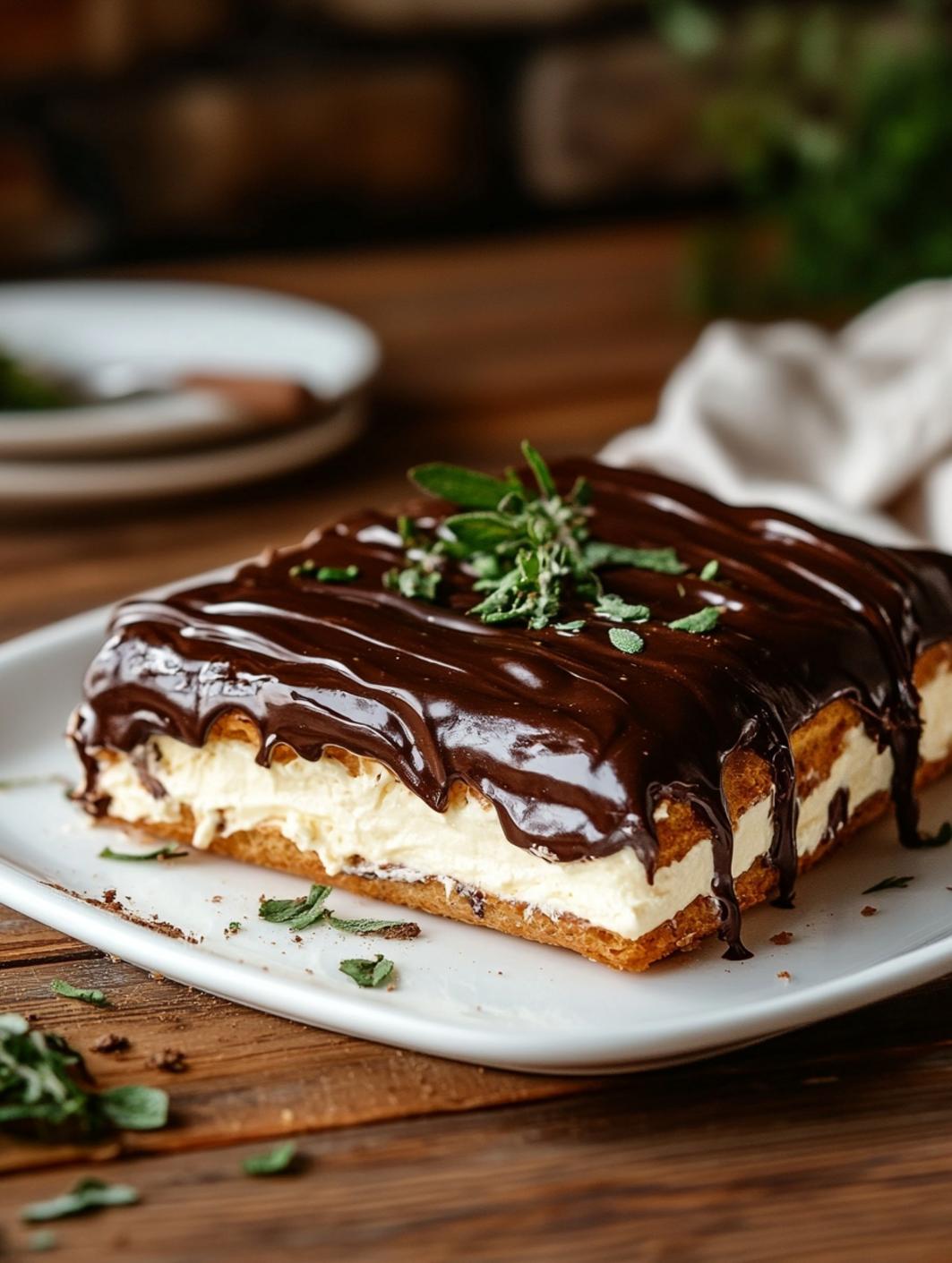 No bake Chocolate Eclair Cake