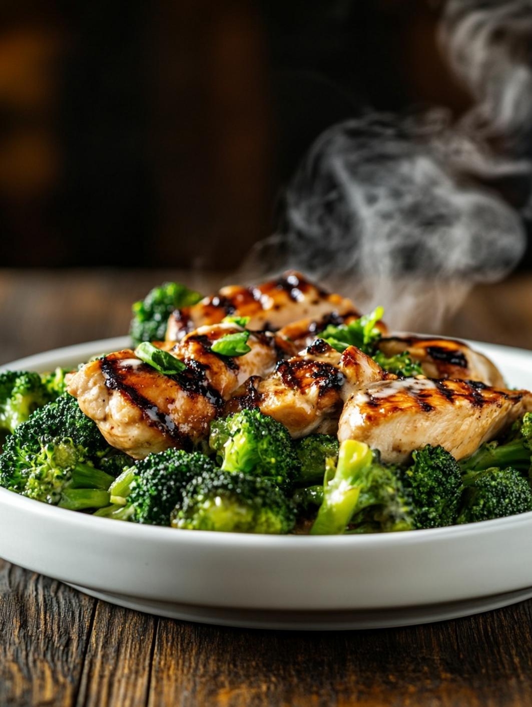 Irresistible Grilled Chicken and Broccoli Bowls with Creamy Garlic Sauce