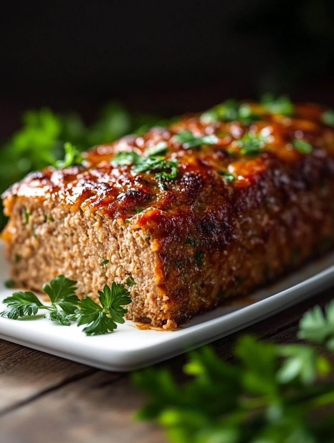 Garlic Parmesan Chicken Meatloaf