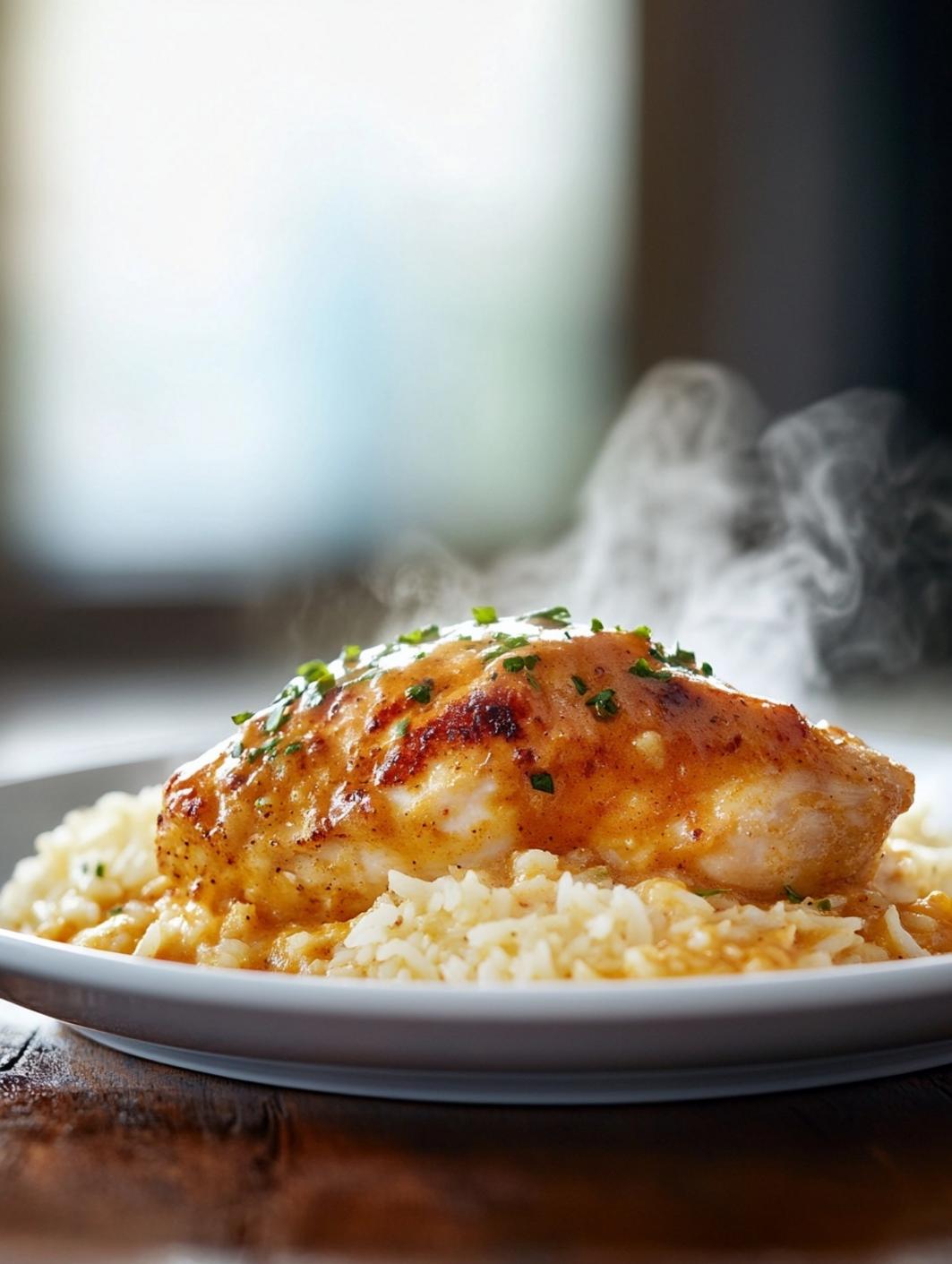 Creamy Smothered Chicken and Rice