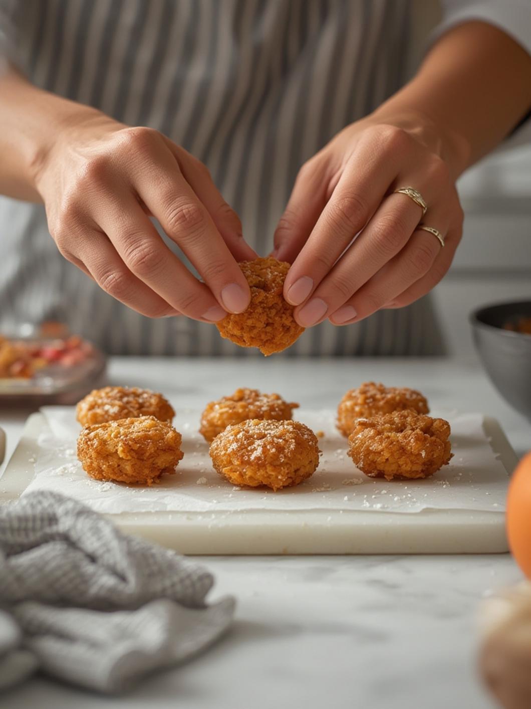 cooking Apple Fritter Bites