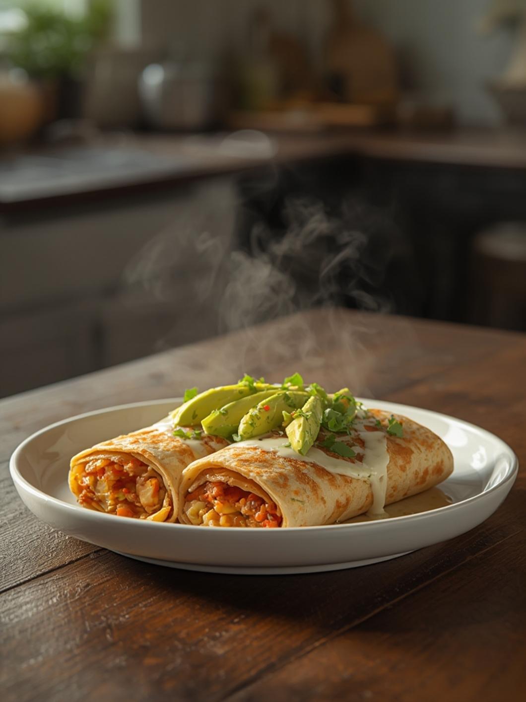 Chicken Avocado Ranch Burritos