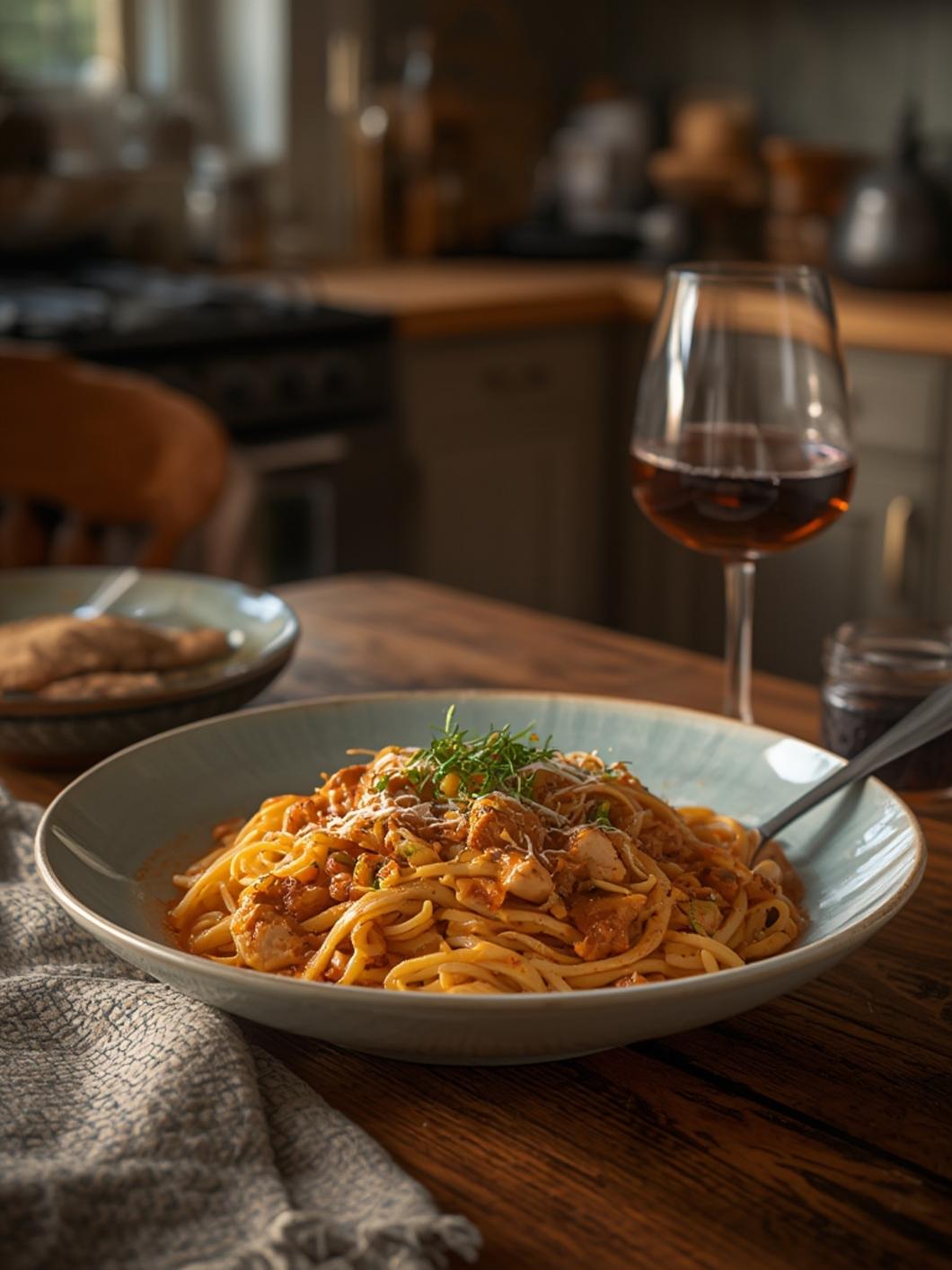 Cowboy Butter Chicken Pasta: A Flavorful Linguine Recipe