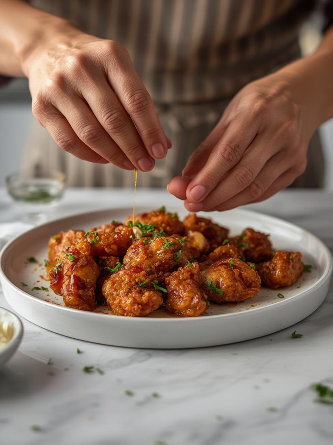 Crispy Honey Garlic Chicken - Healthy Recipes process