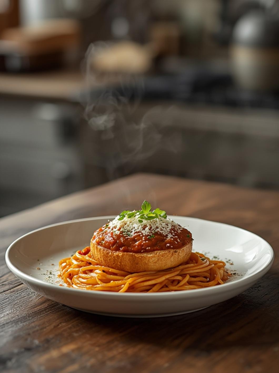 Easy Spaghetti Garlic Bread Bowls Fast Dinner Recipe