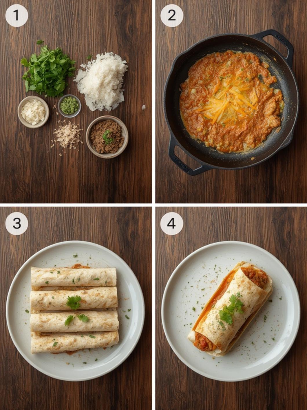 French Dip Tortilla Roll Ups steps