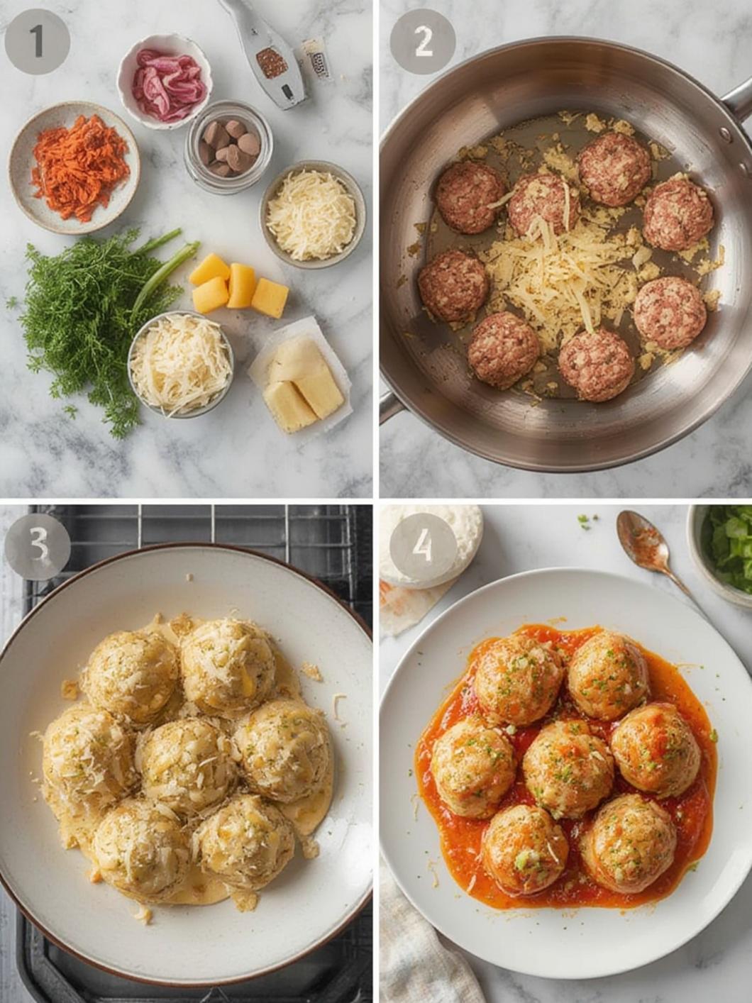 Garlic Parmesan Cheeseburger Bombs steps