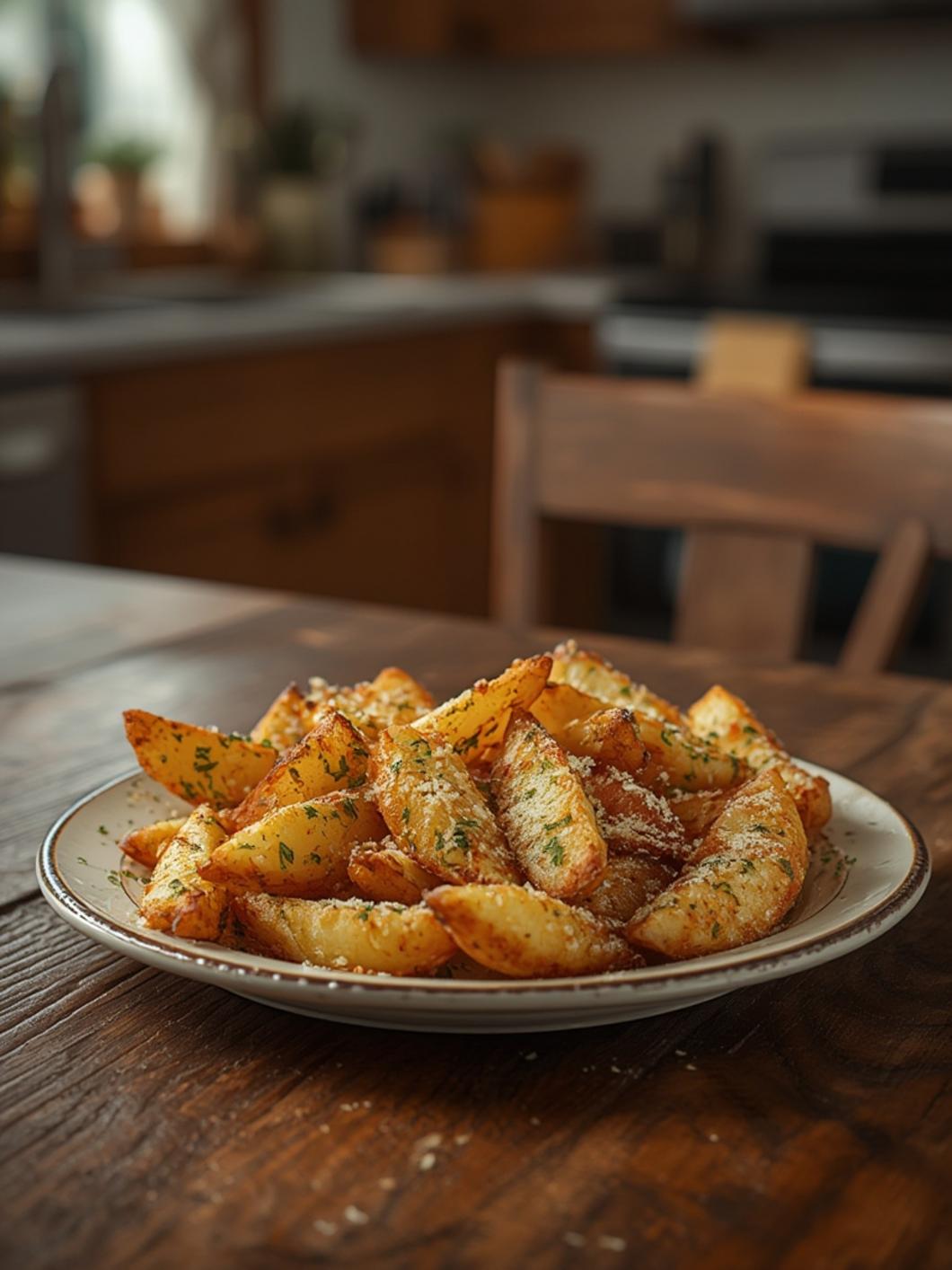 Garlic Parmesan Potato Wedges: Easy Baked Comfort Food Side Dish