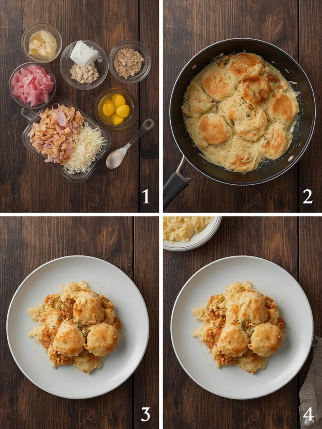 Ham and Cheese Butter Swim Biscuits Recipe recipe guide