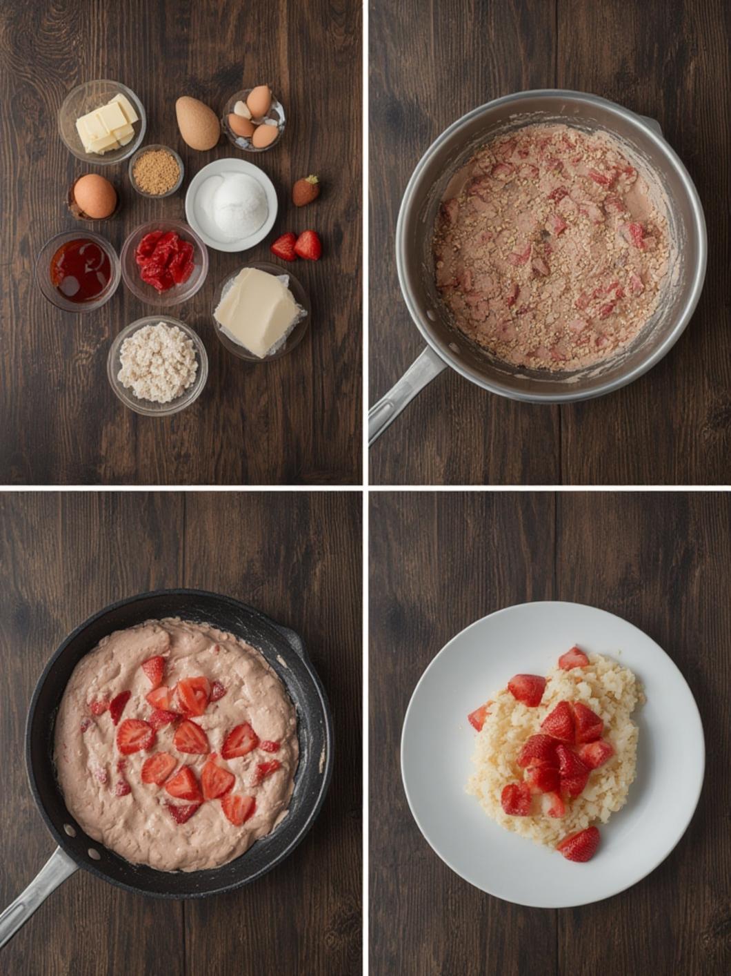 Healthy No-Bake Strawberry Cheesecake Protein steps