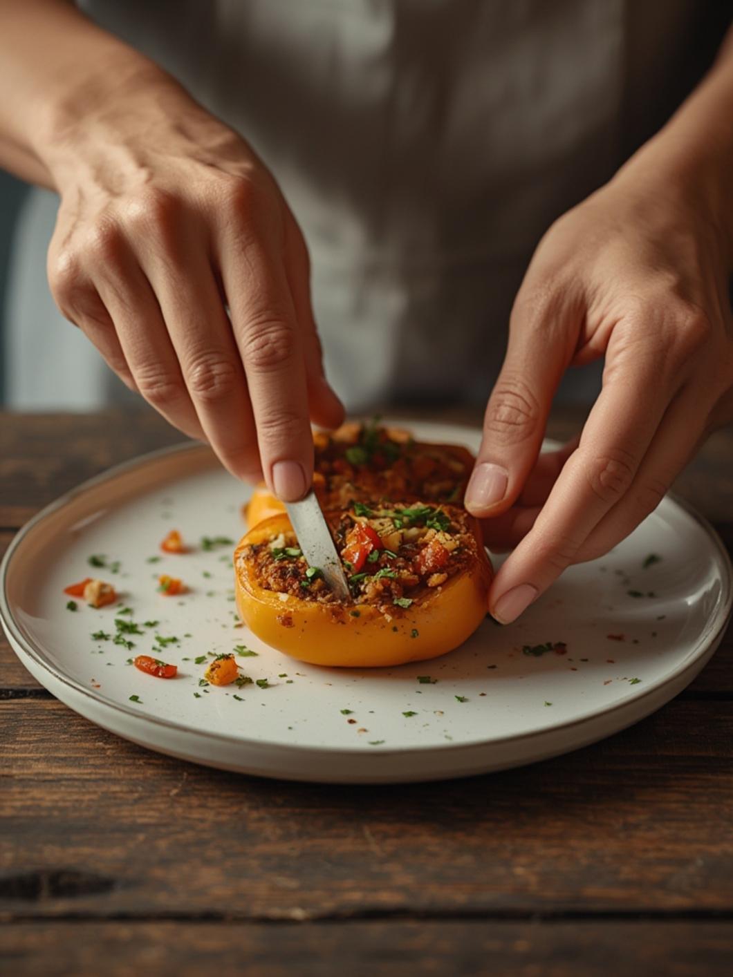 cooking Healthy Stuffed Bell Peppers — Low-Calorie Dinner