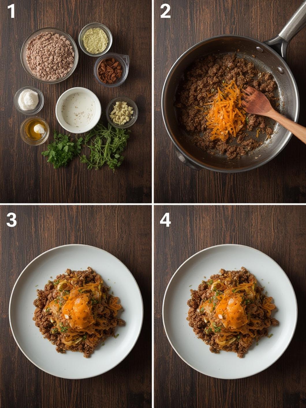 High-Protein Cheeseburger Bowls Recipe steps