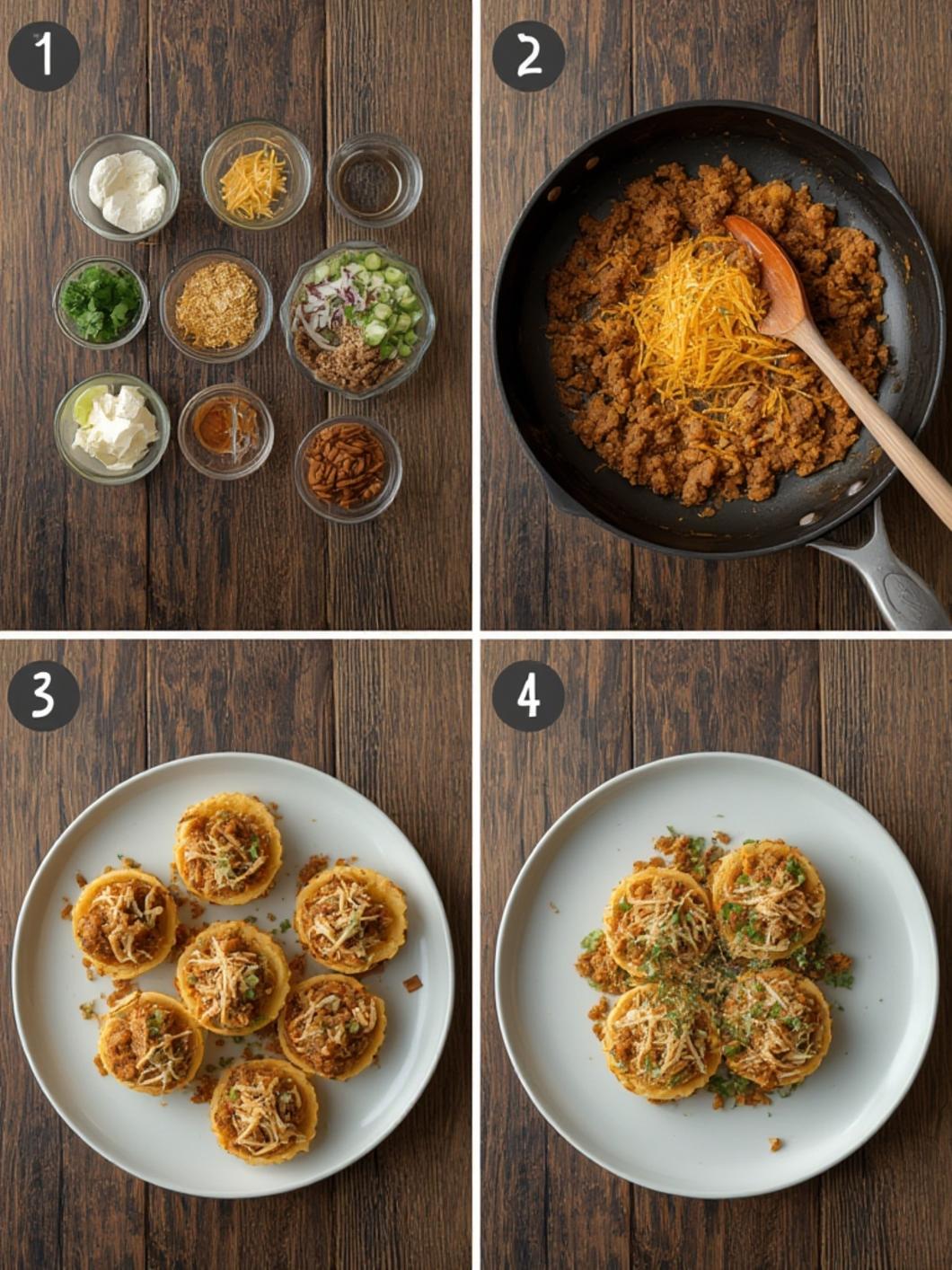 Mini Taco Cupcakes with Zesty Ground Beef and Cheese recipe guide