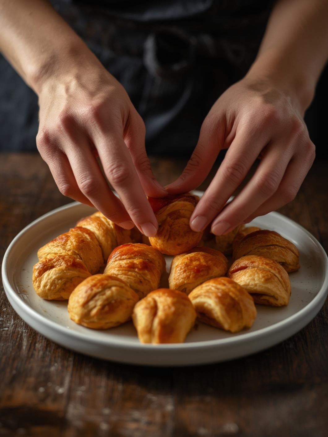 cooking Mozzarella Pepperoni Croissant Rolls - 16 Roll