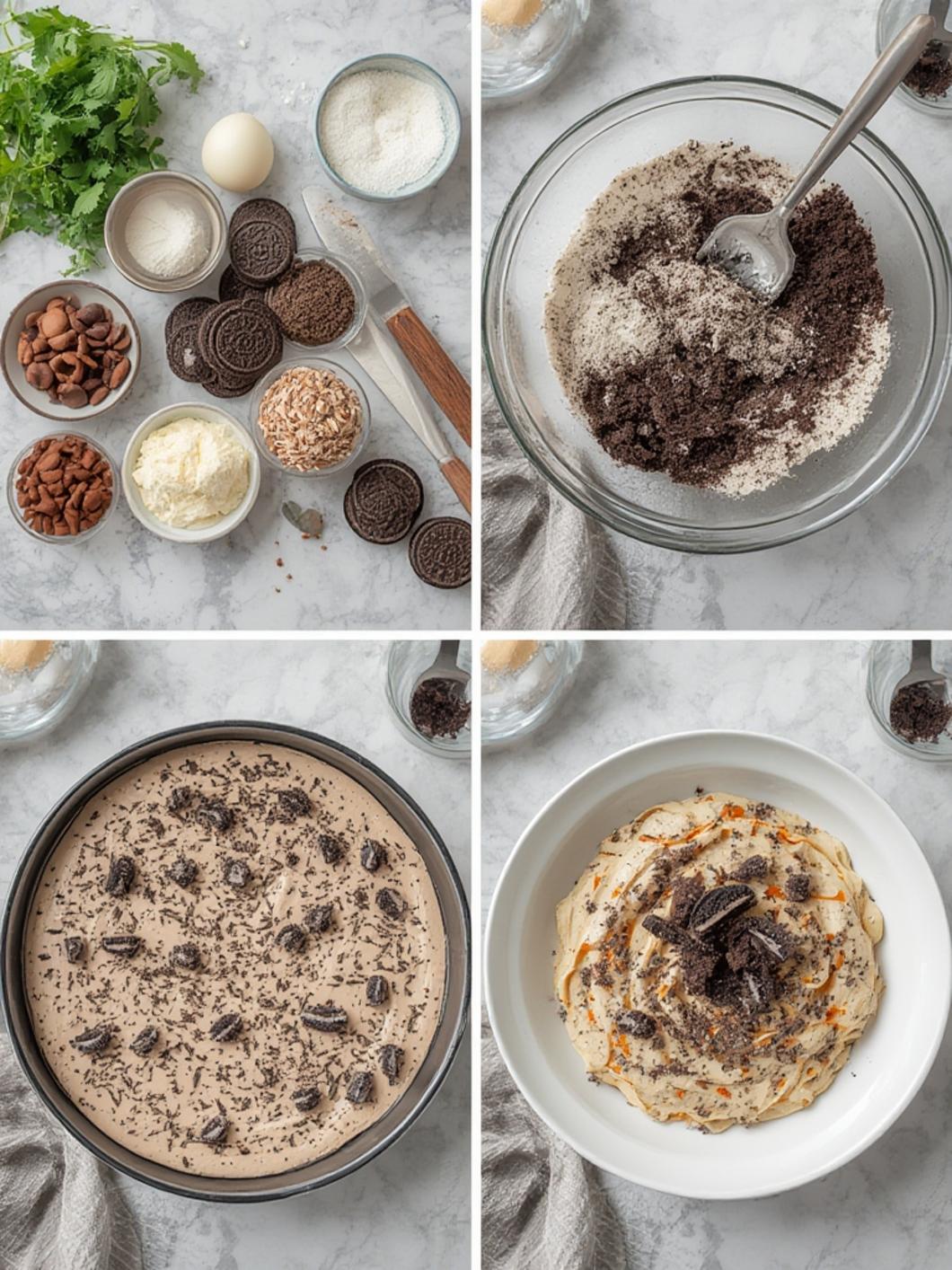 OREO DIRT CAKE steps