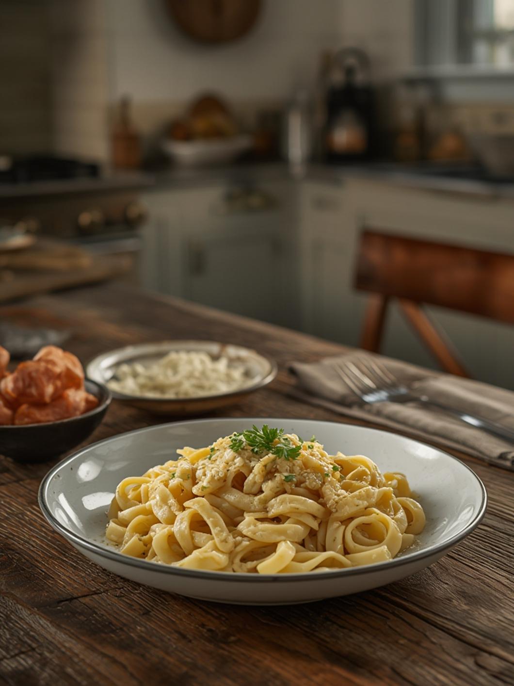 One Pot Creamy Garlic Pasta timing