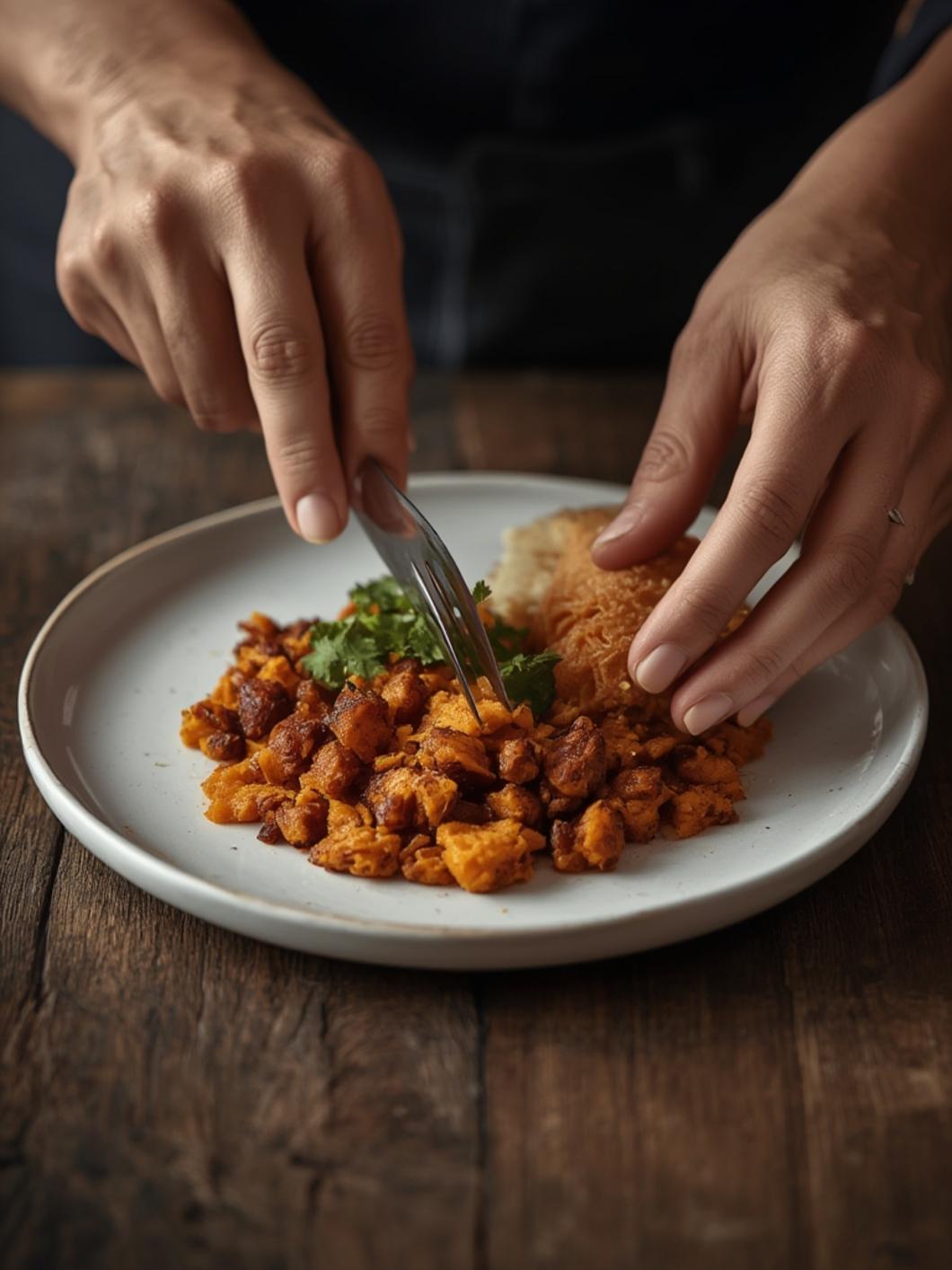 cooking Sweet Potato Taco Bowl