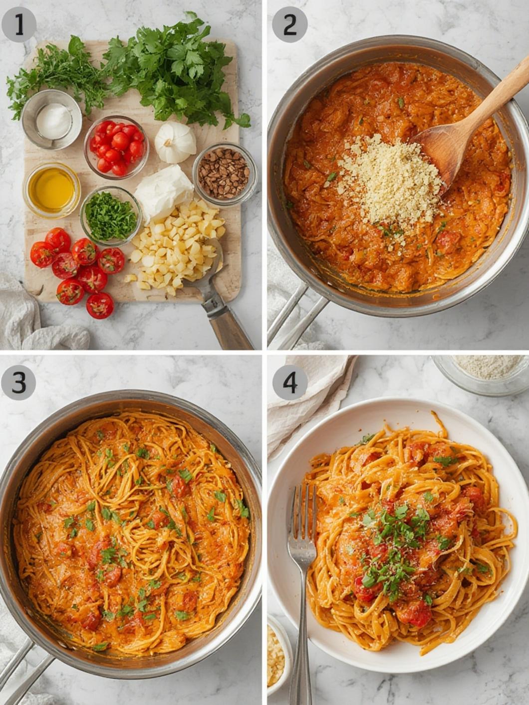 Whip Up Creamy Tomato Garlic Pasta Fast! recipe guide