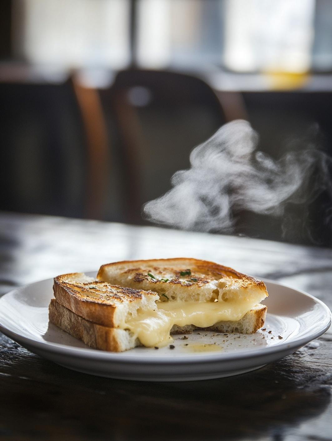 Garlic Bread Grilled Cheese