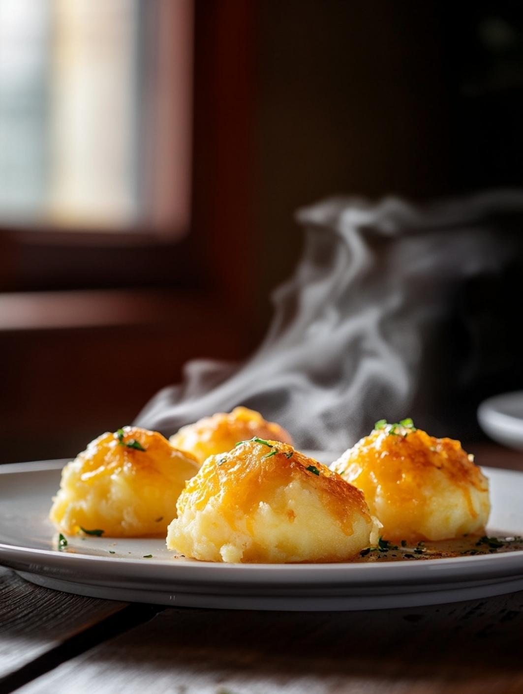 Cheesy Mashed Potato Puff Bites