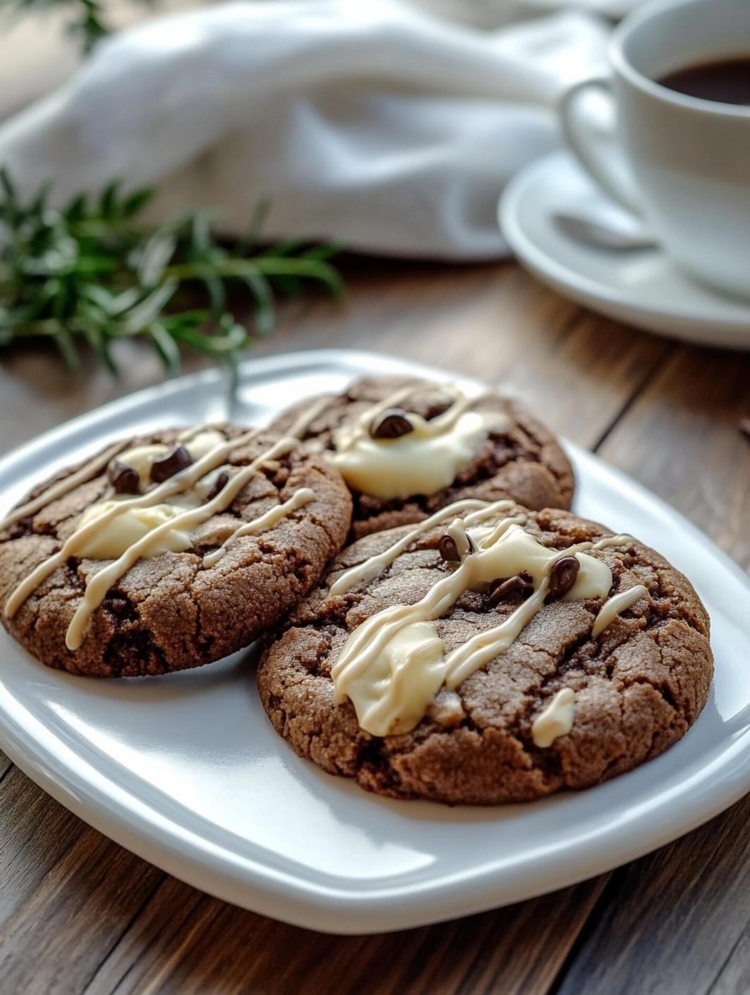 Homemade Cappuccino Cookies with White Chocolate