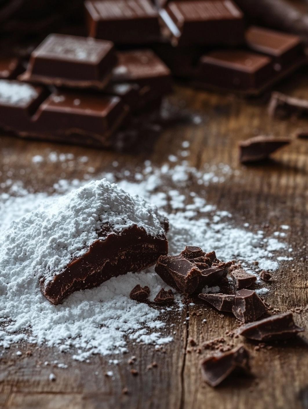 Chocolate Mixture with Powdered Sugar