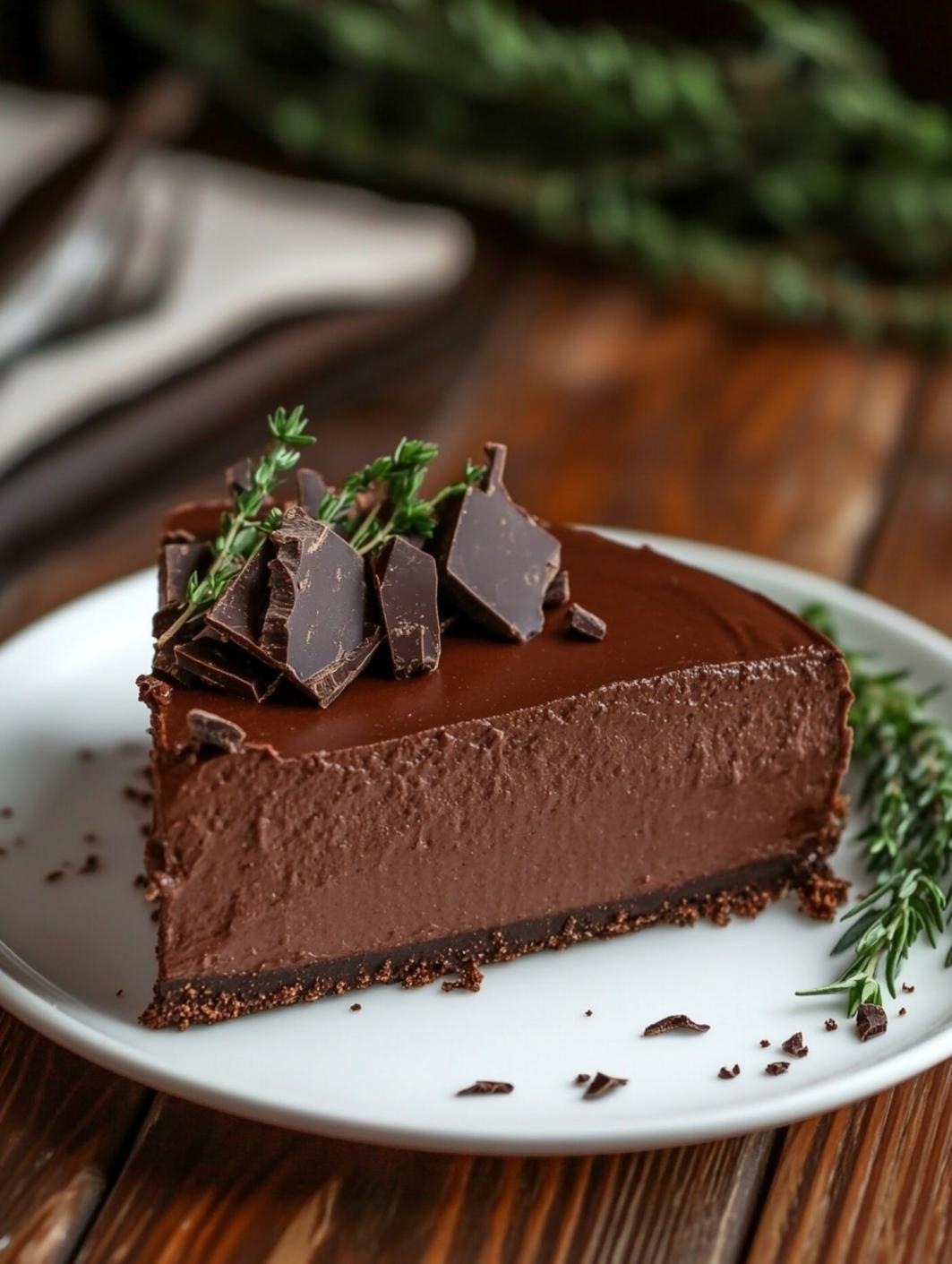 No-Bake Chocolate Cheesecake