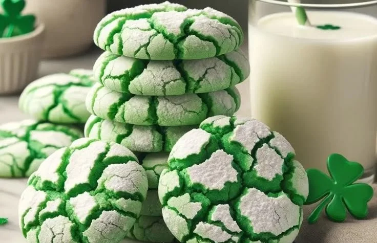 Deliciously decorated easy St. Patrick's Day cookies in green and gold.